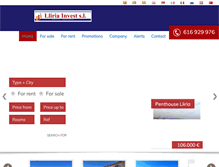 Tablet Screenshot of lliriainvest.com